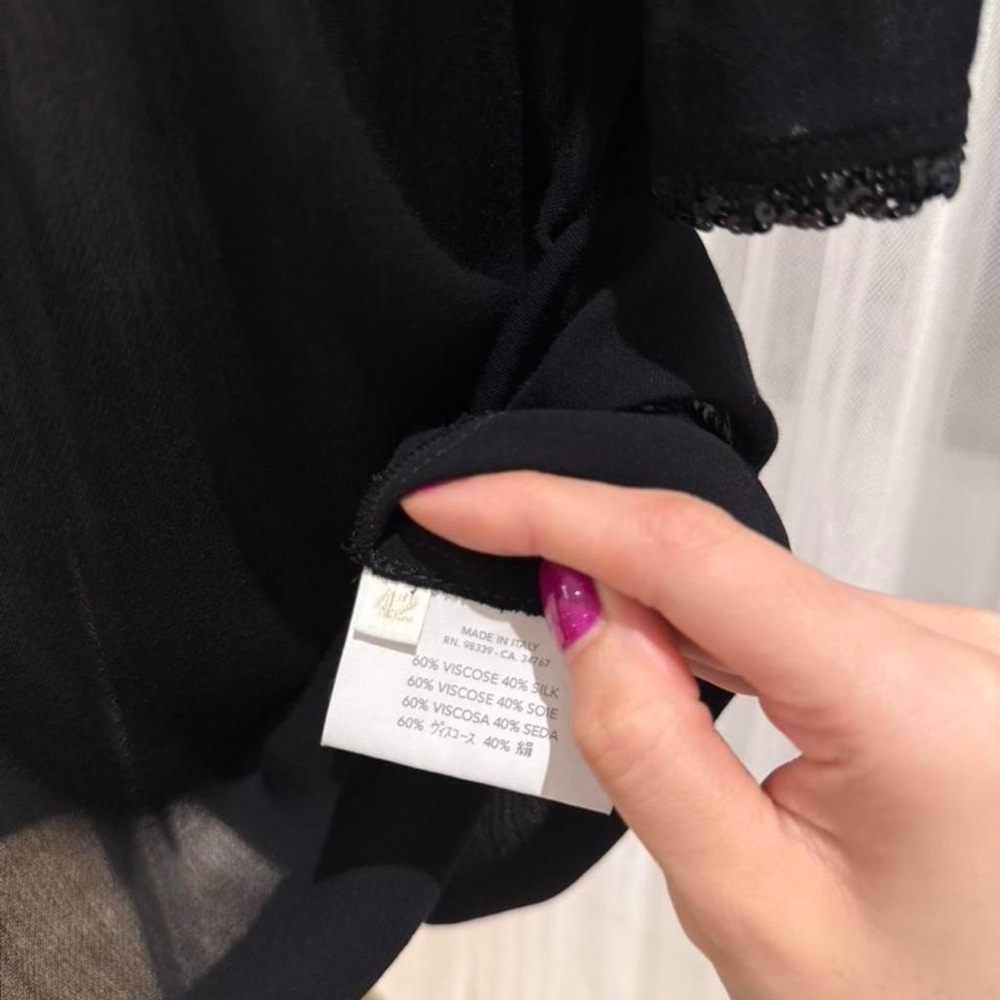 Vintage 90s Miu Miu Sheer Black Dress - Picture 5 of 7
